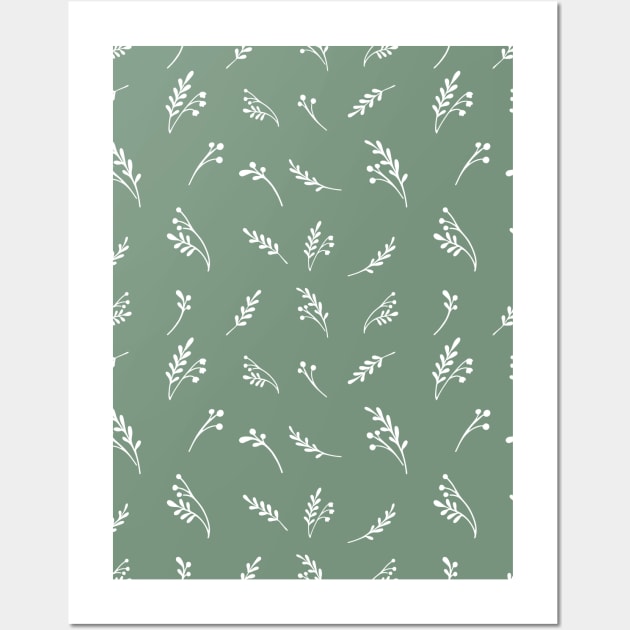 Pattern with herbs and flowers Wall Art by DanielK